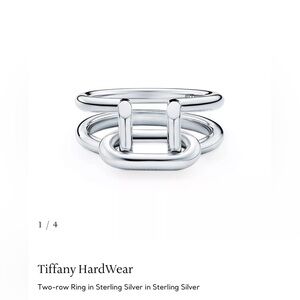 Tiffany & Co. Sterling Silver Two Row Ring